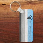 SlipperyJoe's Otter-Pfoten-Holzkastenstruktur Bär- Schlüsselanhänger (Vorderseite)