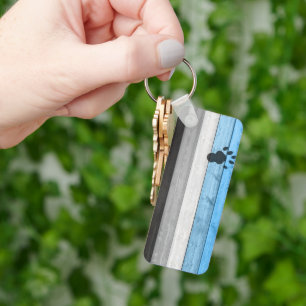 SlipperyJoe's Otter-Pfoten-Holzkastenstruktur Bär- Schlüsselanhänger