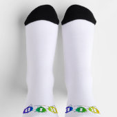SlipperyJoe's pride colors word three-dimensional Socken (Oben)