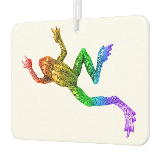 SlipperyJoe's Pride Frog-Figur Lebhaft farbig Autolufterfrischer (Links)