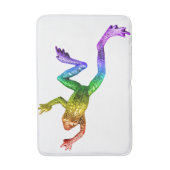 SlipperyJoe's Pride Frog-Figur Lebhaft farbig Badematte (Vorderseite Vertikal)