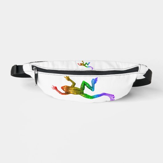 SlipperyJoe's Pride Frog-Figur Lebhaft farbig Bauchtasche (Vorderseite)