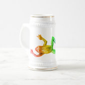 SlipperyJoe's Pride Frog-Figur Lebhaft farbig Bierglas (Vorderseite Links)