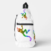 SlipperyJoe's Pride Frog-Figur Lebhaft farbig Crossbody Bag (Vorderseite)