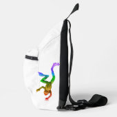 SlipperyJoe's Pride Frog-Figur Lebhaft farbig Crossbody Bag (Rechts)