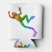 SlipperyJoe's Pride Frog-Figur Lebhaft farbig Dosenkühler (Vorderseite)
