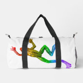 SlipperyJoe's Pride Frog-Figur Lebhaft farbig Duffle Bag (Vorderseite)