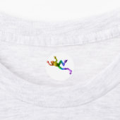 SlipperyJoe's Pride Frog-Figur Lebhaft farbig Etiketten (Befestigt)