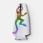 SlipperyJoe's Pride Frog-Figur Lebhaft farbig Flaschenkühler (Rückseite)