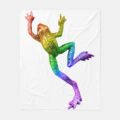 SlipperyJoe's Pride Frog-Figur Lebhaft farbig Fleecedecke (Vorderseite)