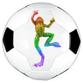 SlipperyJoe's Pride Frog-Figur Lebhaft farbig Fußball (Gedreht)