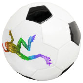 SlipperyJoe's Pride Frog-Figur Lebhaft farbig Fußball (Dreiviertel)