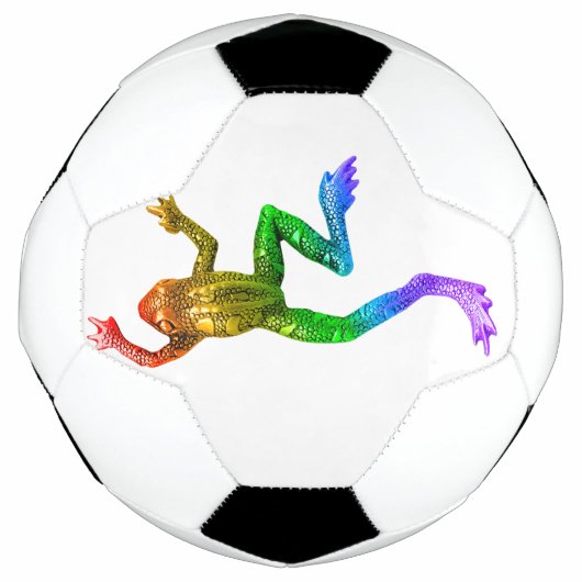 SlipperyJoe's Pride Frog-Figur Lebhaft farbig Fußball (Vorderseite)