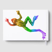 SlipperyJoe's Pride Frog-Figur Lebhaft farbig Gästebuch (Rückseite)