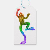SlipperyJoe's Pride Frog-Figur Lebhaft farbig Geschenkanhänger (Vorderseite)