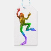 SlipperyJoe's Pride Frog-Figur Lebhaft farbig Geschenkanhänger (Rückseite)
