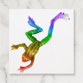 SlipperyJoe's Pride Frog-Figur Lebhaft farbig Geschenkanhänger (Rückseite)