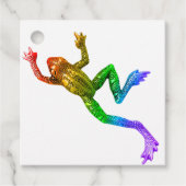 SlipperyJoe's Pride Frog-Figur Lebhaft farbig Geschenkanhänger (Vorderseite)