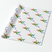 SlipperyJoe's Pride Frog-Figur Lebhaft farbig Geschenkpapier (Ungerollt)
