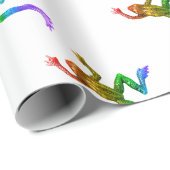 SlipperyJoe's Pride Frog-Figur Lebhaft farbig Geschenkpapier (Rolleneckpunkt)