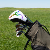 SlipperyJoe's Pride Frog-Figur Lebhaft farbig Golf Headcover (In SItu)