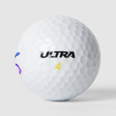 SlipperyJoe's Pride Frog-Figur Lebhaft farbig Golfball (Logo)