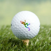 SlipperyJoe's Pride Frog-Figur Lebhaft farbig Golfball (Insitu T-Shirt)