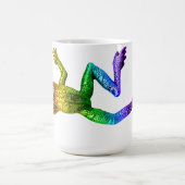 SlipperyJoe's Pride Frog-Figur Lebhaft farbig Kaffeetasse (Mittel)