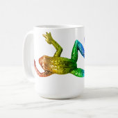 SlipperyJoe's Pride Frog-Figur Lebhaft farbig Kaffeetasse (Vorderseite Links)