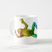 SlipperyJoe's Pride Frog-Figur Lebhaft farbig Kaffeetasse (Vorderseite Links)