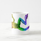 SlipperyJoe's Pride Frog-Figur Lebhaft farbig Kaffeetasse (Mittel)
