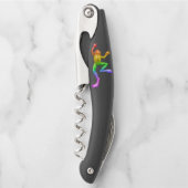 SlipperyJoe's Pride Frog-Figur Lebhaft farbig Kellnermesser (Vorderseite)