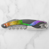 SlipperyJoe's Pride Frog-Figur Lebhaft farbig Kellnermesser (Rückseite)