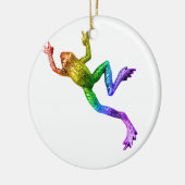 SlipperyJoe's Pride Frog-Figur Lebhaft farbig Keramik Ornament (Links)