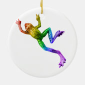SlipperyJoe's Pride Frog-Figur Lebhaft farbig Keramik Ornament (Hinten)
