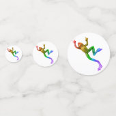 SlipperyJoe's Pride Frog-Figur Lebhaft farbig Konfetti (Rückseiten)