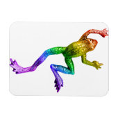 SlipperyJoe's Pride Frog-Figur Lebhaft farbig Magnet (Horizontal)