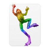 SlipperyJoe's Pride Frog-Figur Lebhaft farbig Magnet (Vertikal)