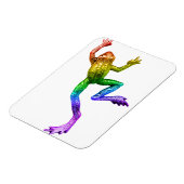 SlipperyJoe's Pride Frog-Figur Lebhaft farbig Magnet (Linke Seite)