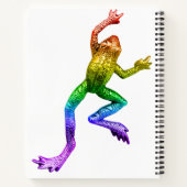 SlipperyJoe's Pride Frog-Figur Lebhaft farbig Notizblock (Rückseite)