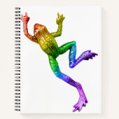 SlipperyJoe's Pride Frog-Figur Lebhaft farbig Notizblock (Vorderseite)