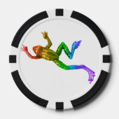 SlipperyJoe's Pride Frog-Figur Lebhaft farbig Pokerchips (Vorderseite)
