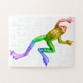 SlipperyJoe's Pride Frog-Figur Lebhaft farbig Puzzle (Horizontal)