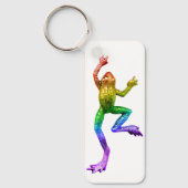 SlipperyJoe's Pride Frog-Figur Lebhaft farbig Schlüsselanhänger (Vorderseite)