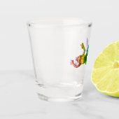 SlipperyJoe's Pride Frog-Figur Lebhaft farbig Schnapsglas (Links)