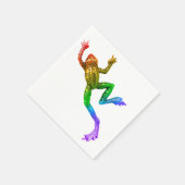 SlipperyJoe's Pride Frog-Figur Lebhaft farbig Serviette (Ecke)