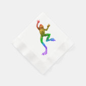 SlipperyJoe's Pride Frog-Figur Lebhaft farbig Serviette (Ecke)