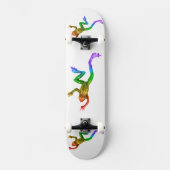 SlipperyJoe's Pride Frog-Figur Lebhaft farbig Skateboard (Vorderseite)