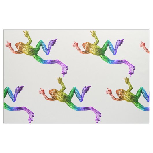 SlipperyJoe's Pride Frog-Figur Lebhaft farbig Stoff (Fat Quarter (45,7 x 55,9 cm))