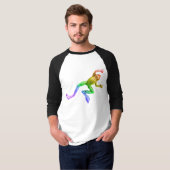SlipperyJoe's Pride Frog-Figur Lebhaft farbig T-Shirt (Vorne ganz)